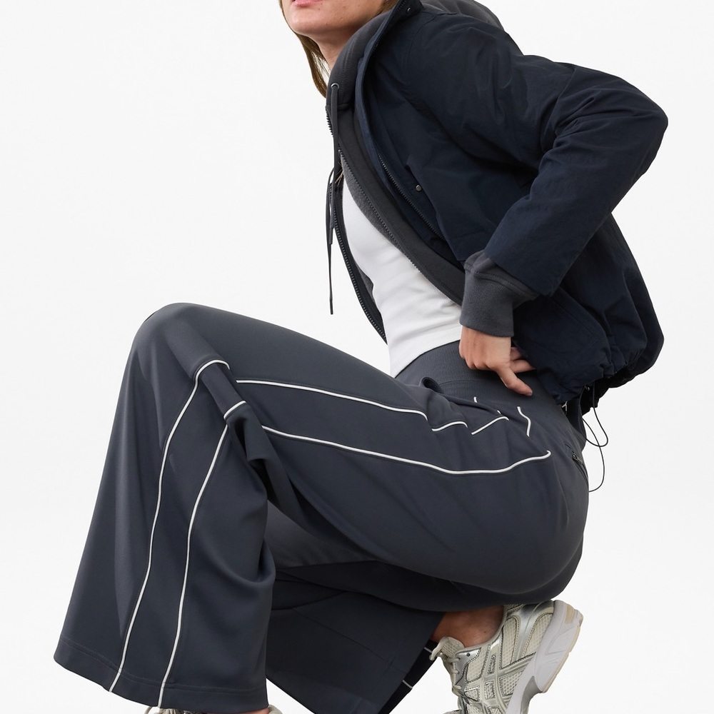 VENICE HIGH RISE TRACK STRIPE WIDE LEG PANT